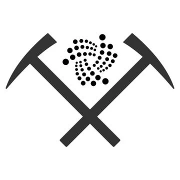 Iota Mining Hammers Flat Icon イラスト素材
