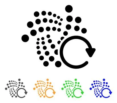 Iota Repeat Arrow Vector Icon 스톡 일러스트