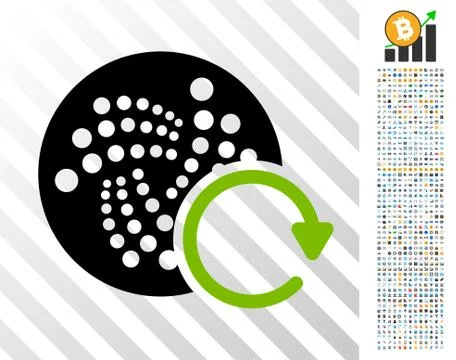 Iota Repeat Flat Icon with Bonus Illustrazione stock