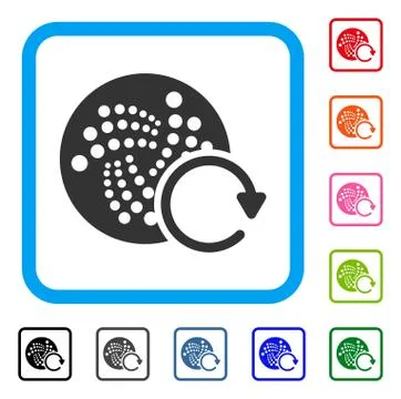 Iota Repeat Framed Icon Illustrazione stock