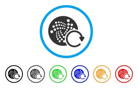 Iota Repeat Rounded Icon Illustrazione stock