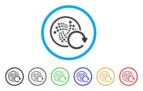 Iota Repeat Rounded Icon Stock Illustration