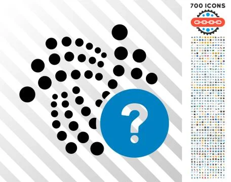 Iota State Question Flat Icon with Bonus イラスト素材
