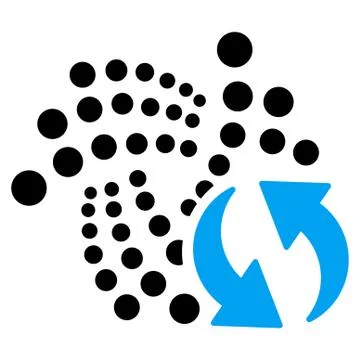 Iota Update Arrows Flat Icon 스톡 일러스트