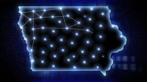 Iowa AI Data Center Network Technology   動画素材 344280547
