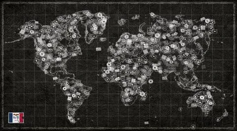 Iowa Cedar Rapids Stamp World Map Stock Illustration