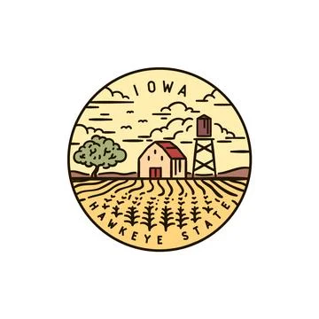 Iowa. Corn field Stock Illustration