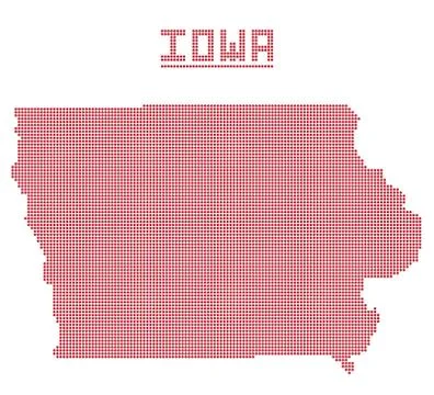 Iowa Dot Map Stock-Illustration
