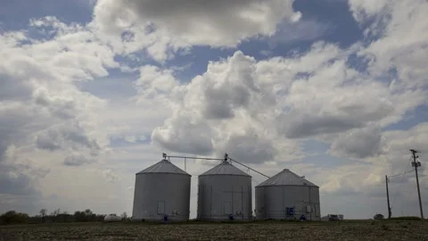 Iowa Grain Store Timelapse Stock Footage 196873043