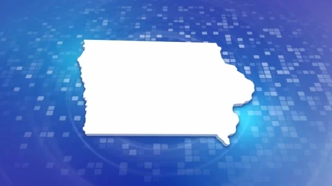 Iowa Map Intro Stock Footage 247967247