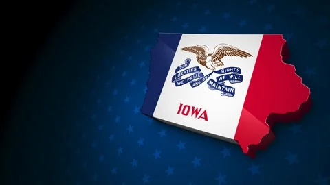 Iowa State Election Background 02 Stock Footage 124277743