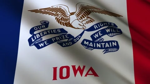 Iowa State Flag Stock Footage 276104990
