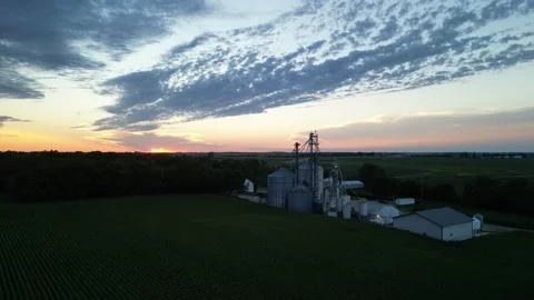 Iowa Summer Sunset Stock Footage 309149362