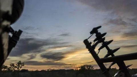 Iowa Timelapse Sunset Stock Footage 196873052