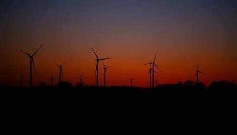 Iowa Wind Generators Stock Photos