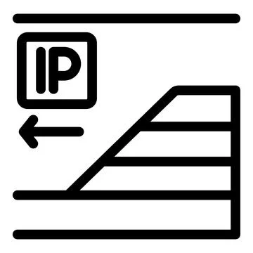 Ip address going up on a graph indicating growth Stock Illustration