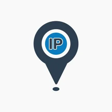 IP address icon. Flat style vector EPS. Stock Illustration