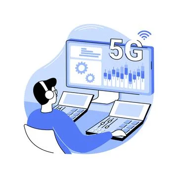 IP broadcasting isolated cartoon vector illustrations. Stock Illustration