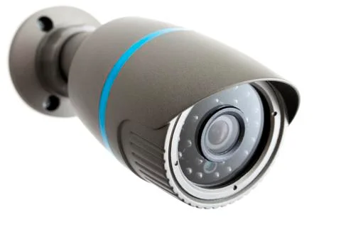 IP camera, security surveillance ip-cam isolated on white Stock Photos