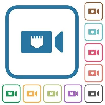 IP camera simple icons Stock Illustration