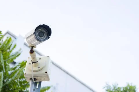 IP CCTV camera install Stock Photos