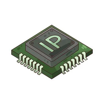IP Chip illustration Stock Illustration