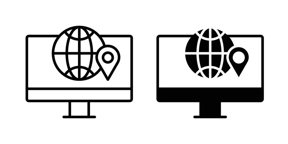 IP icon bundle for website design projects Stock Illustration