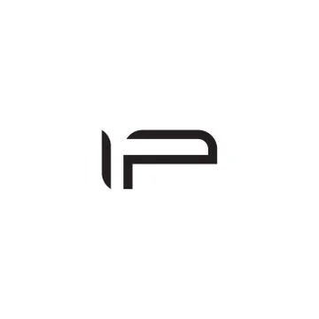 Ip initial letter vector logo icon Illustrazione stock