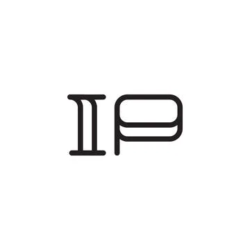 Ip initial letter vector logo icon Stock Illustration