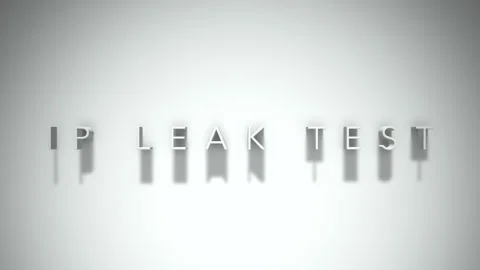 Ip leak test 3D title animation white text on a white background Stock Footage 299372955