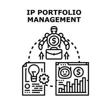 Ip portfolio management process optimizing innovation assets Stock Illustration