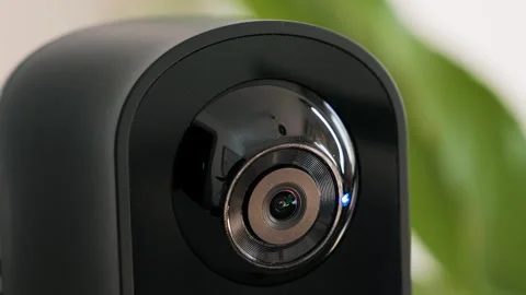 IP security camera for residential properties. Smart home and security concept. Stock Footage 335740758