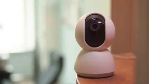 Ip security home camera. Smart home and security concept Stock Footage 153374833
