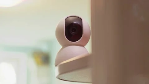 Ip security home camera. Smart home and security concept Stock Footage 153375099