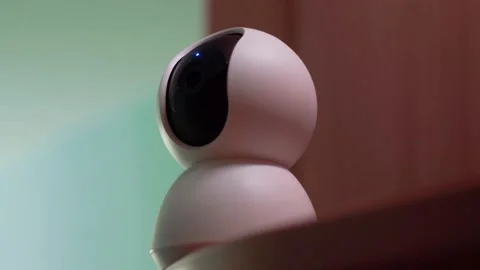 Ip security home camera. Smart home and security concept Stock Footage 153375494