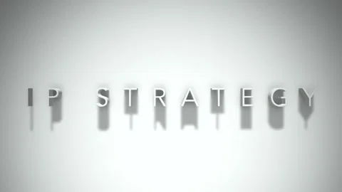 Ip strategy 3D title animation with shadows on a white background Stock Footage 297796913
