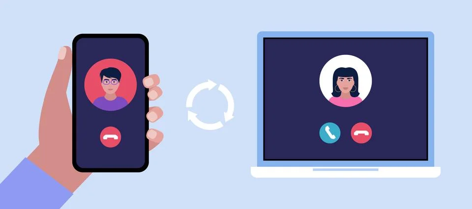 IP telephony Stock Illustration