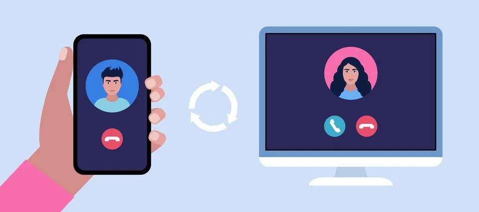 IP telephony Stock Illustration