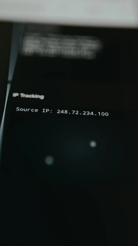 IP Tracking process, system is identifying the source IP addresses Stock Footage 332892373
