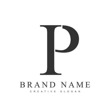 IP trendy logotype template. Initial letter i and p classic font style. Cre.. Stock Illustration
