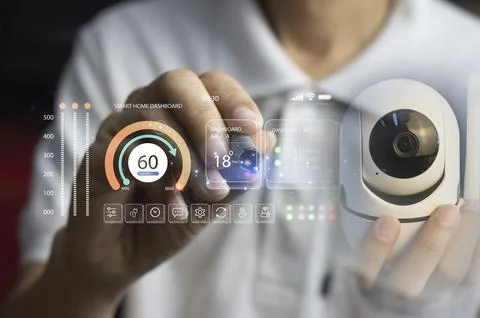 IP wifi wireless security camera supports Internet installation technology,.. Stock Photos