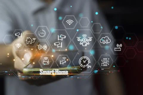 IP wifi wireless security camera supports Internet installation technology,.. Foto stock