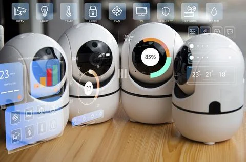 IP wifi wireless security camera supports Internet installation technology,.. Stock Photos