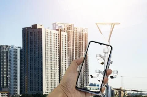 IP wifi wireless security camera supports Internet installation technology,.. Stock Photos