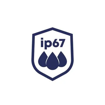 Ip67 standard, waterproof icon with a shield Stock Illustration