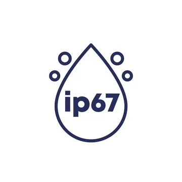 Ip67 standard, waterproof icon, vector sign Stock Illustration