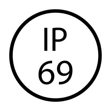 IP69 standard waterproof icon vector for graphic design, logo, website, soc.. Stockillustratie