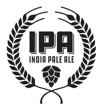 IPA or India Pale Ale Badge or Label. Stock Illustration
