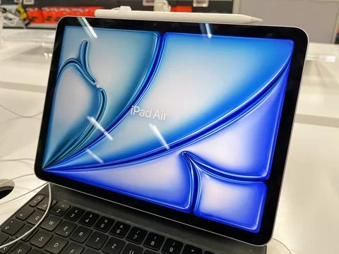 IPad Air Display on Keyboard Attachment Stock Photos