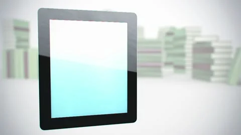 Ipad on animated background Stock Footage 9126499